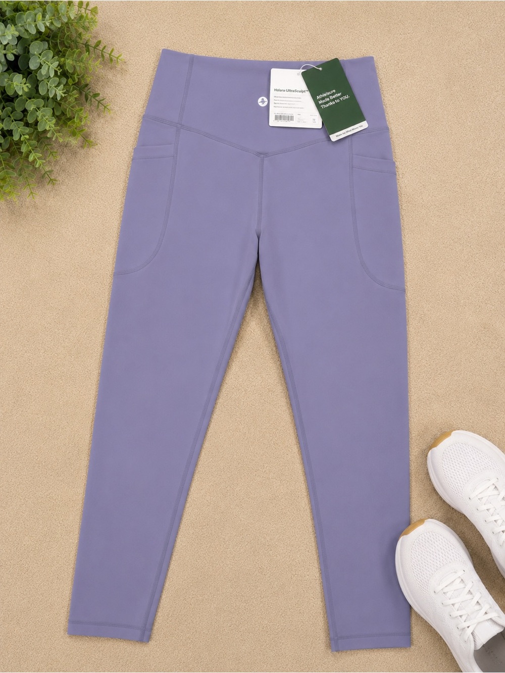 Halara UltraSculpt High Waisted Pocket Leggings XL NWT Lavender